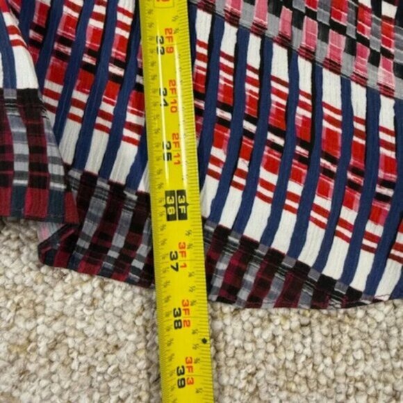 Saloni Vida Ruffled Silk Georgette Asymmetric Hem Floral Midi Dress Sz 10 - Picture 7 of 10